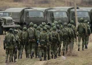 ukrainian military base in crimea under russian... ukrainian military base in crimea under russian...