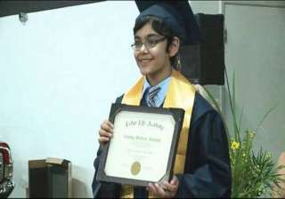 10 year old indian origin prodigy graduates us... 10 year old indian origin prodigy graduates us...