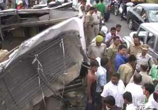 25 french tourists injured after truck hits bus... 25 french tourists injured after truck hits bus...