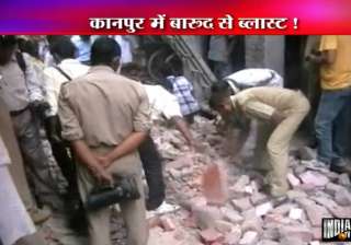blast reduces house to rubble in kanpur woman... blast reduces house to rubble in kanpur woman...