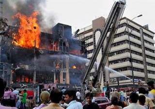fire guts several shops in hyderabad shopping... fire guts several shops in hyderabad shopping...