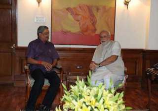 goa cm manohar parrikar calls on prime minister... goa cm manohar parrikar calls on prime minister...
