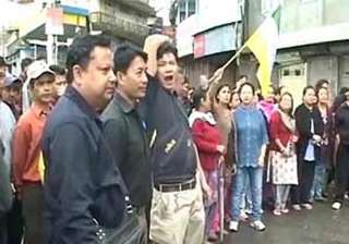 gorkhaland supporters set homeguard on fire arson... gorkhaland supporters set homeguard on fire arson...