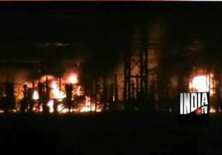 huge blaze at sirhoi grid sub station guts 3... huge blaze at sirhoi grid sub station guts 3...