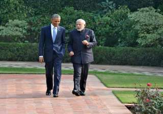 modi obama bonhomie on display at hyderabad house... modi obama bonhomie on display at hyderabad house...