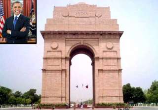 obama in india india gate lawns closed for public... obama in india india gate lawns closed for public...