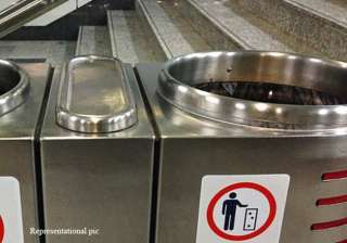 nid designed user friendly dustbins in trains... nid designed user friendly dustbins in trains...