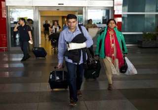 people from karnataka stranded in nepal returning... people from karnataka stranded in nepal returning...