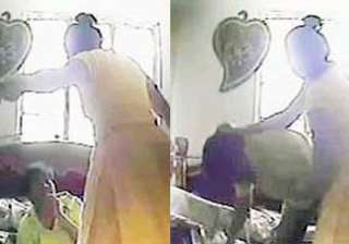 mumbai man records thrashing by wife on camera... mumbai man records thrashing by wife on camera...