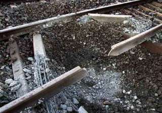 maoists explode bomb on rail line in odisha -... maoists explode bomb on rail line in odisha -...