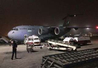 iaf aircraft with 225 indians evacuated from... iaf aircraft with 225 indians evacuated from...