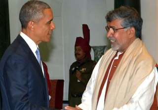 satyarthi meets obama seeks friendship to end... satyarthi meets obama seeks friendship to end...