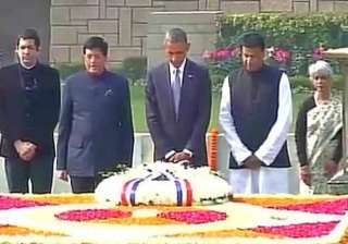 barack obama lays wreath at mahatma gandhi s... barack obama lays wreath at mahatma gandhi s...