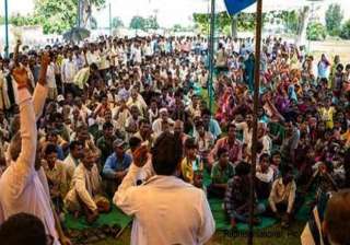 villagers protest coal mines re allotment in... villagers protest coal mines re allotment in...