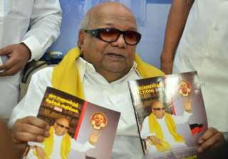 karunanidhi advances campaigning to start on... karunanidhi advances campaigning to start on...