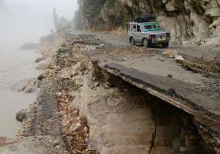 landslides near badrinath in uttarakhand - India... landslides near badrinath in uttarakhand - India...
