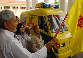 nitish flags off advance life support ambulance -... nitish flags off advance life support ambulance -...