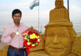 odisha sand artist sudarshan wins international... odisha sand artist sudarshan wins international...