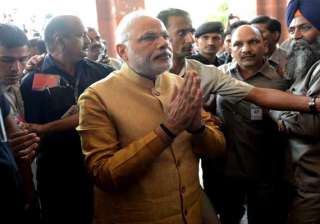 pm interacts with members after house is... pm interacts with members after house is...