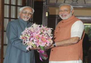 pm meets vice president hamid ansari - India TV pm meets vice president hamid ansari - India TV