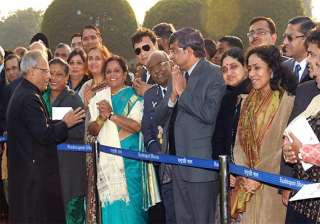 president pranab mukherjee mingles with guests at... president pranab mukherjee mingles with guests at...