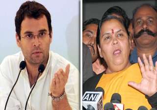 rahul gandhi says uma bharti an outsider will... rahul gandhi says uma bharti an outsider will...