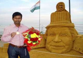 sudarshan pattnaik in sand sculpting world cup -... sudarshan pattnaik in sand sculpting world cup -...