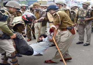 tension prevails in lucknow after groups indulge... tension prevails in lucknow after groups indulge...