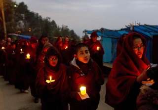tibetans protest self immolation by monk - India... tibetans protest self immolation by monk - India...