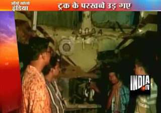 train rams into truck in west bengal truck driver... train rams into truck in west bengal truck driver...