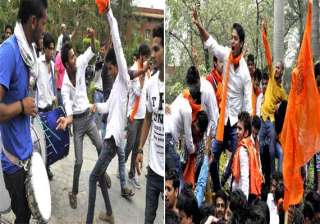 celebrations break out in du campus as fyup... celebrations break out in du campus as fyup...