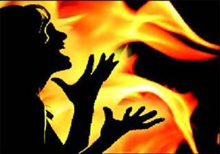 woman set ablaze by husband for opposing extra... woman set ablaze by husband for opposing extra...