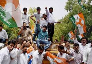 delhi congress protests against sugar price rise... delhi congress protests against sugar price rise...