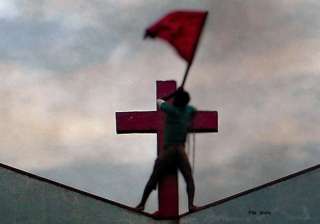bajrang dal attacks christian bhawan in bihar... bajrang dal attacks christian bhawan in bihar...