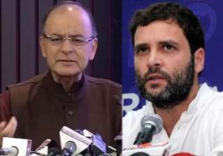 jaitley hits back at rahul s jibe at modi s 10... jaitley hits back at rahul s jibe at modi s 10...