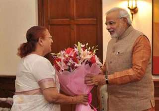 pm modi wishes speaker sumitra mahajan on... pm modi wishes speaker sumitra mahajan on...