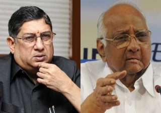 i am happy that srinivasan is out sharad pawar... i am happy that srinivasan is out sharad pawar...