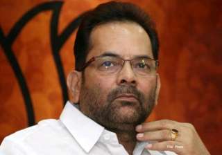 bjp leader naqvi held guilty for poll code... bjp leader naqvi held guilty for poll code...