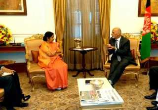afghan president ashraf ghani meets sushma swaraj... afghan president ashraf ghani meets sushma swaraj...