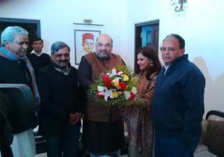 delhi polls shazia ilmi meets amit shah likely to... delhi polls shazia ilmi meets amit shah likely to...