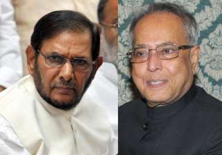 jd u support is for mukherjee not upa says sharad... jd u support is for mukherjee not upa says sharad...