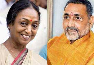 meira kumar giriraj singh file nominations papers... meira kumar giriraj singh file nominations papers...