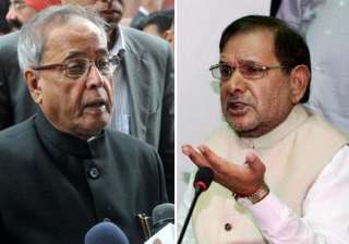 mukherjee meets sharad yadav to thank him for jd... mukherjee meets sharad yadav to thank him for jd...