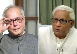 pranab speaks to cpi m leaders buddhadeb biman... pranab speaks to cpi m leaders buddhadeb biman...