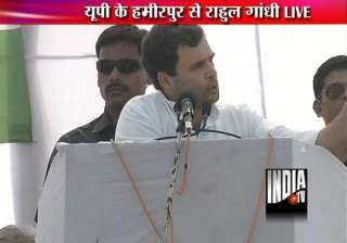rahul lashes out at akhilesh govt in up in two... rahul lashes out at akhilesh govt in up in two...