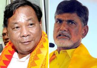 sangma seeks chandrababu s support for... sangma seeks chandrababu s support for...
