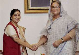 swaraj leaves for home after bangladesh visit -... swaraj leaves for home after bangladesh visit -...