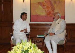 uttar pradesh cm akhilesh yadav meets pm narendra... uttar pradesh cm akhilesh yadav meets pm narendra...