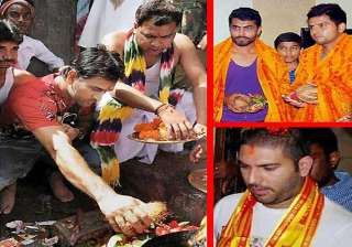 a peek into the religious side of indian team... a peek into the religious side of indian team...