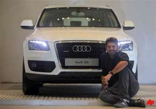 audi presented to yuvraj for world cup... audi presented to yuvraj for world cup...